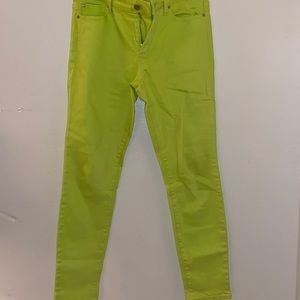 neon green jeans